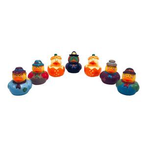 7 Halloween Scarecrow Pumpkin Rubber Ducky Squirter Toy jeep cruise Ducking lot